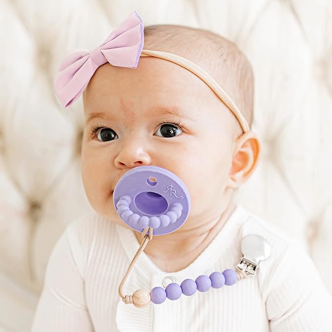 Ryan & Rose Cutie PAT Pacifier Teether (Stage 1, Orchid)