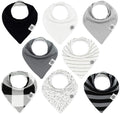 Parker Baby Bandana Drool Bibs 8 Pack Baby Bibs for Boys, Girls, Unisex - Soft & Stylish Teething Bibs for Babies
