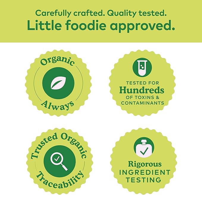 Plum Organics Mighty Morning Organic Toddler Food - Banana, Kiwi, Spinach, Greek Yogurt, and Barley - 4 oz Pouch (Pack of 12) - Organic Fruit and Vegetable Toddler Food Pouch