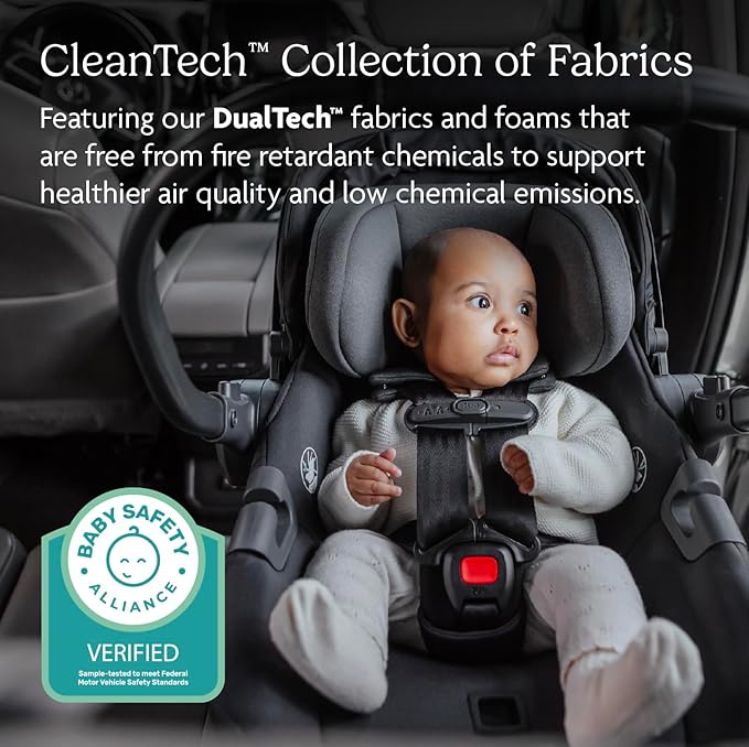 UPPAbaby Aria V2 Lightweight Infant Car Seat - Just Under 6 lbs - Base with Load Leg + Infant Insert + All-Weather FootCover Included - Direct Stroller Attachment - Declan (Oat Mélange)