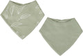 Woolino Merino Wool Baby Bibs - Highly Absorbent Bandana Bib with Cotton Outer Layer and Merino Wool Inner Layer - Pack of 2