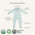 MON CHOU Baby Footie Pajama - Luxuriously Soft Pima Cotton Baby Sleepers - Organic Cotton Pajamas - Premium Newborn Onesie
