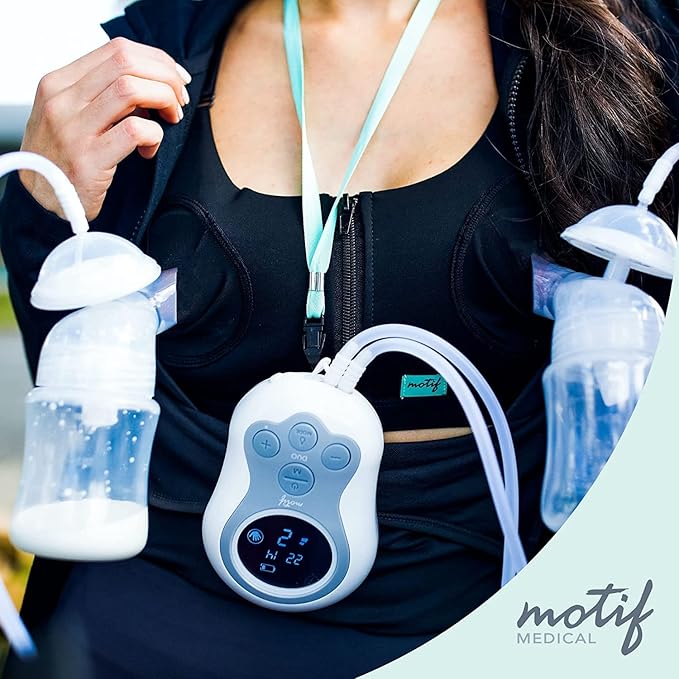 Motif Medical Duo Breast Pump Flange - Comfortable Flanges for Better Milk Flow & Pumping Ease - Ideal Breast Pump Flange Insert for Breastfeeding Moms (2 Shields, 19 mm)