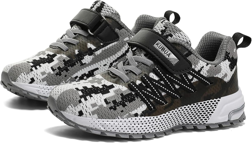 KUBUA Kids Sneakers for Boys Girls Running Tennis Shoes Lightweight Breathable Sport Athletic