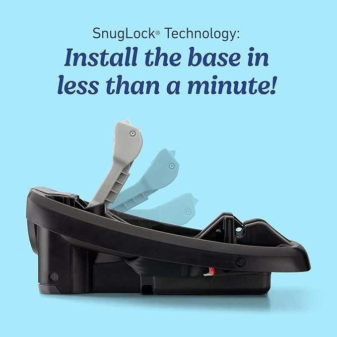 Graco Gomax Infant Car Seat, Orchid Haze, Lightweight, Reclining Rear Facing Car Seat Installs with or Without a Base