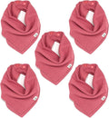 Kishu Baby Indi Organic Baby Bandana Bibs – Fairtrade 4-Way Reversible Drool Bibs for Boys & Girls – Unisex (Set of 5)
