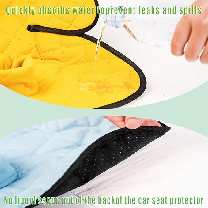 MOOB Waterproof Car Seat Protector - Potty Training Liner for Baby & Toddler, Machine Washable Piddle Pad with Anti-Slip Backing, Universal Fit for Infant Car Seat & Stroller (Grey)