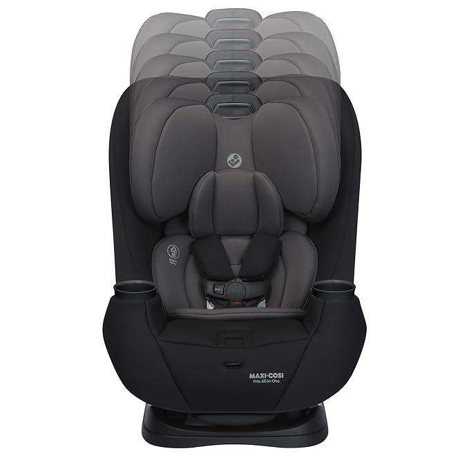 Maxi-COSI Pria All-in-One Convertible Car Seat, Infant to Toddler Car Seat, Easy-Install Harness, Machine-Washable Cover, 5-100 lbs, Sea Shadow