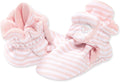 Burt's Bees Baby Unisex Booties Organic Cotton Newborn Essentials Shoes for Infants