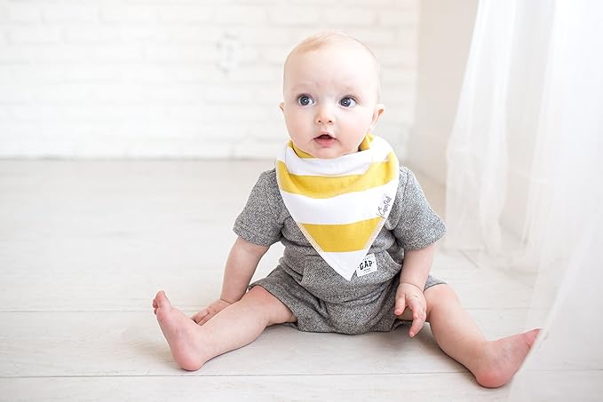 Copper Pearl Baby Bandana Drool Bibs for Drooling and Teething 4 Pack Gift Set Indie, Soft Set of Cloth Bandana Bibs for Any Baby Girl or Boy, Cute Registry Ideas for Baby Shower Gifts