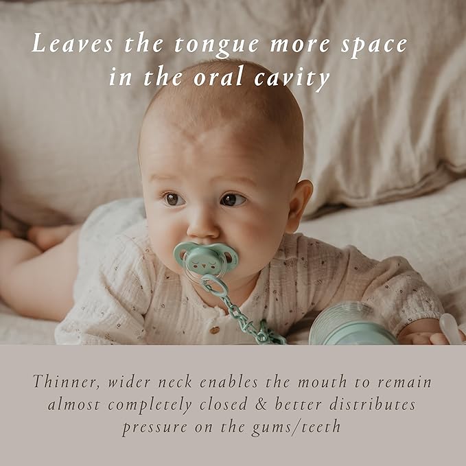 Suavinex Bonhomia SX PRO Physiological Pacifier, Supports Breastfeeding Babies, Pacifiers 0-6 Months, 2 Pack Baby Pacifier, Baby Accessories, (Mint/Beige)