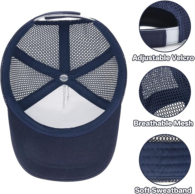 qikqik Baby Baseball Cap Toddler Baseball Hat with Mesh Infant Sun Hat UPF 50+ Baby Ball Cap Toddler Girl Hats Kids Hat Boys