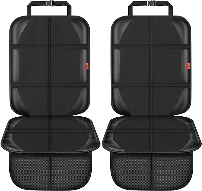 Car Seat Protector,Auto Car Seat Protectors Baby Carseat Waterproof Durable 600D Fabric for Child Baby Car Seat Mat Vehicle Pet Cover 2 Storage Pockets (1 Pack)