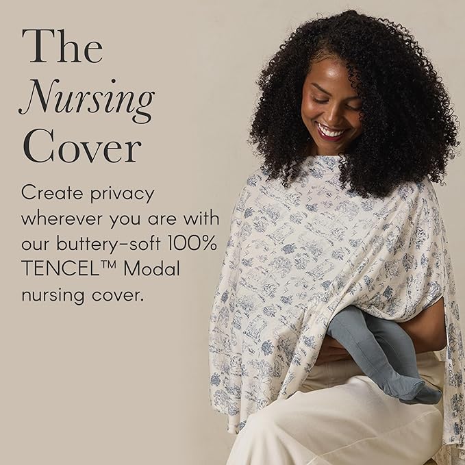 Solly Baby Nursing Cover, Ultra-Breathable, Lightweight Breastfeeding Cover-Up, Buttery-Soft Fabric, Universal Fit, Postpartum Essentials, Newborn Must Haves, Coastal
