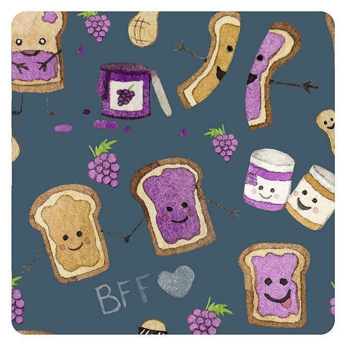 BapronBaby PBJ Pals Bapron - No Neck Tie Safer Bib for Baby & Toddler - Soft Waterproof Stain Resistant - Machine Washable - Sz Baby/Toddler 6m-3T
