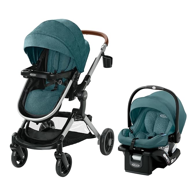 Graco Modes Nest Travel System, 3-in1 Modular Carseat Stroller Combo, Adjustable Slide2Me Infant Car Seat Carrier, Pramette, Toddler Stroller, Includes SnugRide 35 Lite Elite Infant Car Seat, Bayfield
