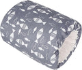 Nursing Arm Pillows for Breastfeeding,Baby Feeding Arm Pillow Portable and Washable for Travel, Soft Cotton Ergonomic Bottle Nursing Essentials（Grey Little Fish）