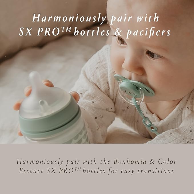 Suavinex Bonhomia SX PRO Physiological Pacifier, Supports Breastfeeding Babies, Pacifiers for 18 Months and Up, Baby Pacifier, Baby Accessories, (Pink)