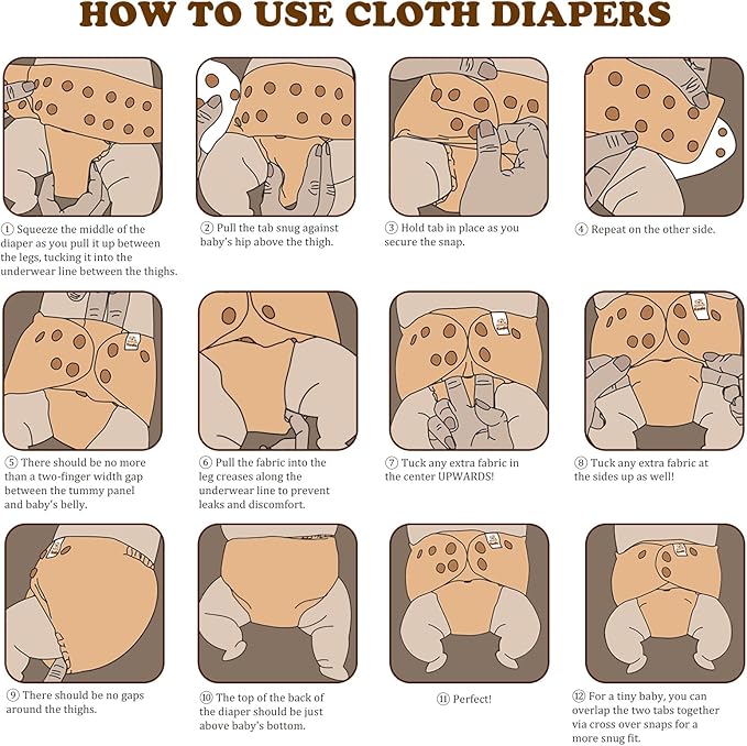 Mama Koala 3.0 Cloth Diapers for Babies with AWJ Lining, 6 Pack with 6 Natural Cloth Diaper Inserts - Reusable and Washable Pocket Diapers (Space Ranger)