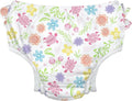 green sprouts Baby Toddler Eco Ruffle Snap Swim Diaper - White Turtle Floral - 24mo