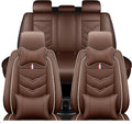 Leather Car Seat Covers Fit for LR Range Rover Sport 2023-2025, 5 Seater Waterproof and Wear-Resistant Seat Cover Interior Accessories(Full Set with Pillow,Coffee)