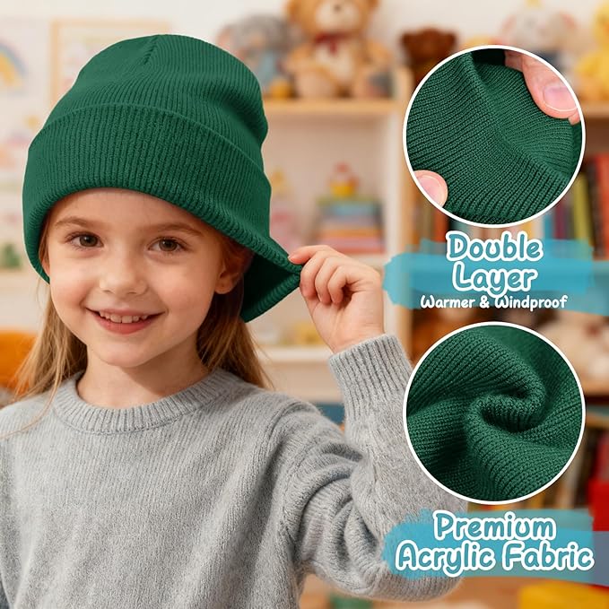 ZOORON Toddler Beanie Baby Kids Beanies Warm Winter Hat Knit Skull Cap for Boys & Girls Soft Children Infant Hat