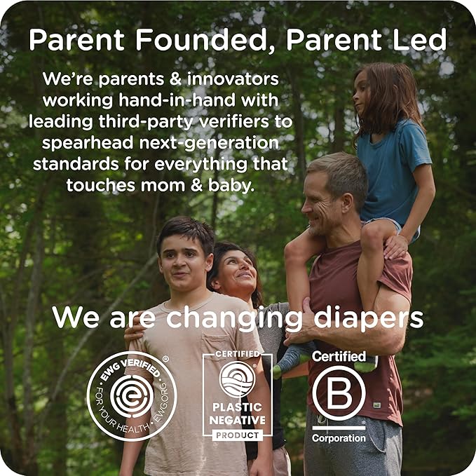 Our Diapers | EWG Verified Safe & Plant-Based Diapers | Leak Protection | Soft Organic Cotton Shell | Chlorine-Free Diaper for Sensitive Skin | Size 6 (27-35 lbs) 26 Count