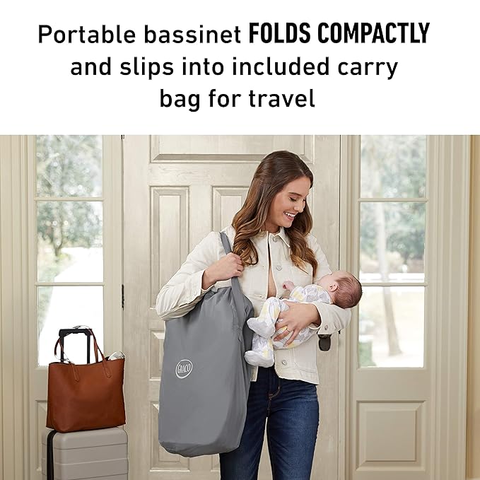 Graco Pack 'n Play Day2Dream Travel Bassinet Playard Features Portable Bassinet Diaper Changer and More (Lo, Lo)