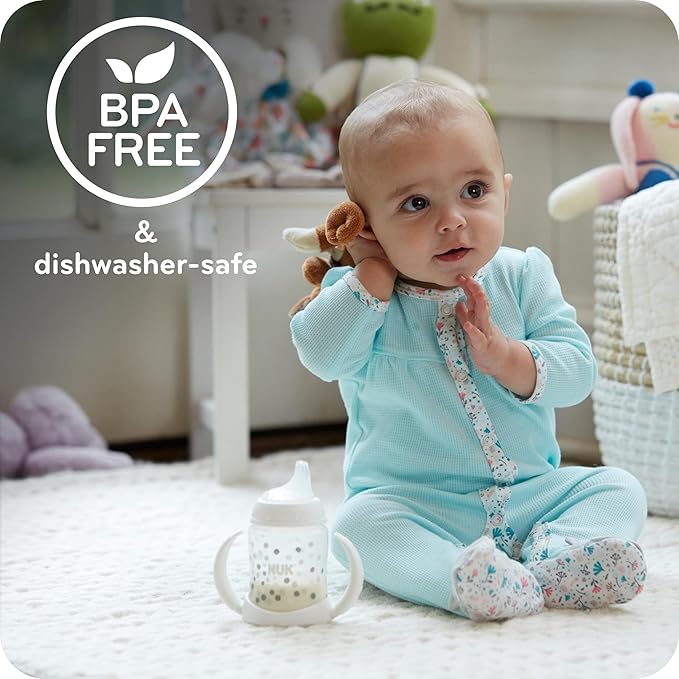 NUK Learner Cup, 5 oz, 1 Pack, 6+ Months – BPA Free, Spill Proof Sippy Cup
