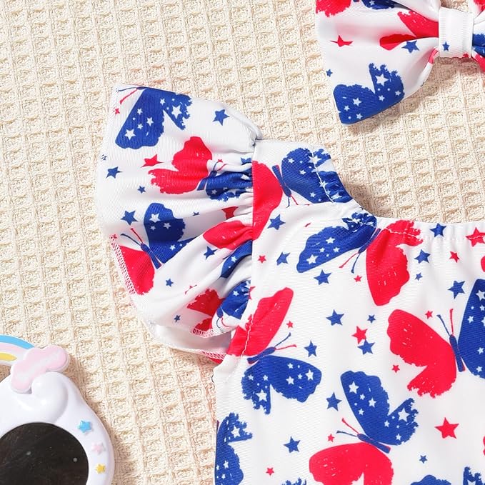 Toddler Girl Baby Ruffles Mermaid Fish Scale Swimsuit One Piece Swimwear Bathing Sunsuit