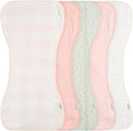 Gerber Baby Unisex Burp Cloths 5-Pack, Pink, Size 10.5" x 21"