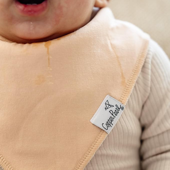 Baby Bandana Drool Bibs for Drooling and Teething 4 Pack Gift Set "Ryder" by Copper Pearl