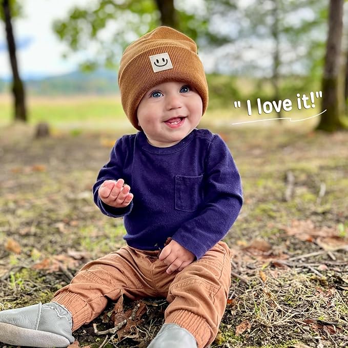 FURTALK Baby Beanie Cute Toddler Winter Hat Knit Boys Girls Warm 2 Pack Kids Embroidered Beanies Cap for 0-8 Years