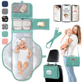 Portable Changing Pad for Baby, Travel Diaper Changing Pad for Newborn, Large Waterproof Baby Changing Mat, Foldable & Detachable Diaper Changing Station with Baby Wipes Pockets, Baby Stuff by Pillani