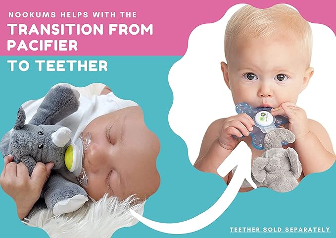 Nookums Paci-Plushies Shakies - Pacifier Holder with Built in Rattle (2 in 1)- Adapts to Name Brand Pacifiers, Suitable for All Ages, Plush Toy Includes Detachable Pacifier (Unicorn)…