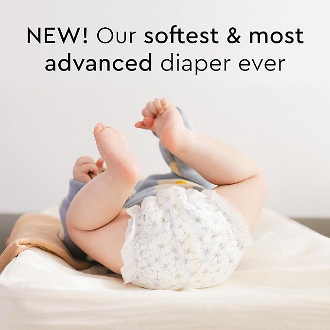 LILLYDOO Baby Diapers - Size 7 (33+ lbs), Half-Monthly Supply (51 Count), Leak Protection, Skin-Friendly, Ultrasoft, Perfume- & Chlorine-Free, Hypoallergenic, Dermatologist Tested, Oeko-TEX®