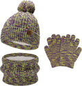 Kids Toddlers Winter Beanie Hats Gloves Neck Scarf Set Mittens Gifts for 0 6 12 Months 1 2 3 4-8 Year Old Baby Girls Boys