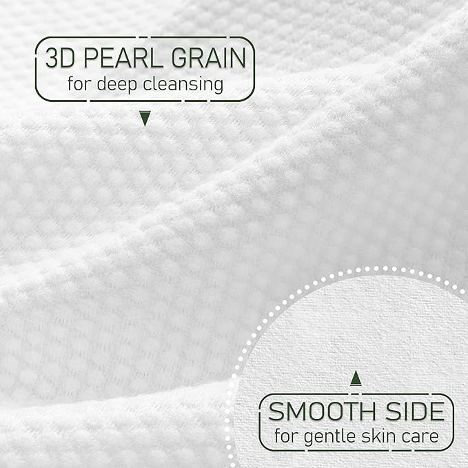 Bamboo Viscose Disposable Face Towel Biodegradable Large Dry Face Wipes 120 Count Extra Thick Soft Clean Facial Towels for Sensitive Skin, Makeup Removing, Facial Cleansing