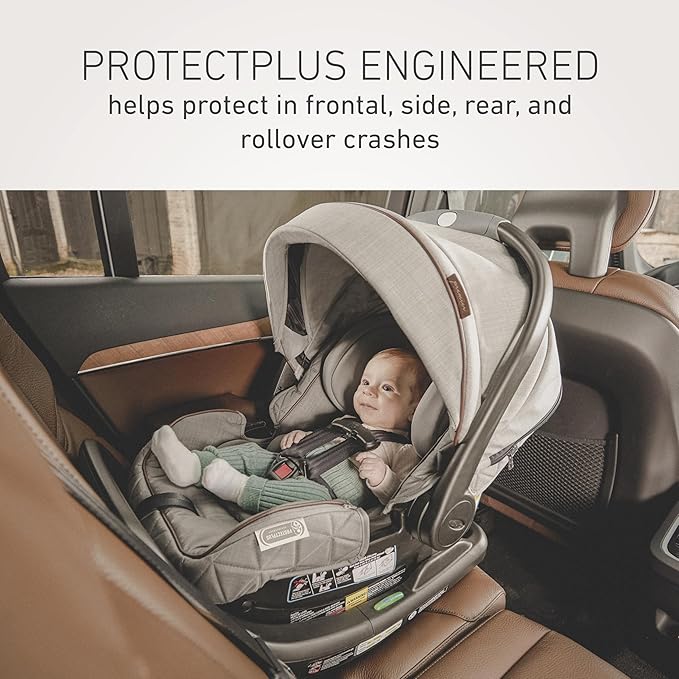 Graco Premier SnugRide SnugFit XT Infant Car Seat, Anti Rebound Bar for Extra Safety, SnugLock Easy Install, Privacy Drape, Storage Pocket, Baby Car Seat, Midtown