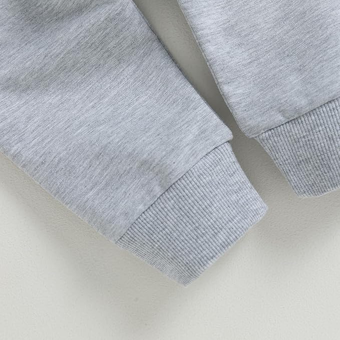 Kupretty Toddler Baby Boy Fall Winter Clothes Color Block Long Sleeve Sweatshirt Pullover Tops + Joggers Pants Outfit Set