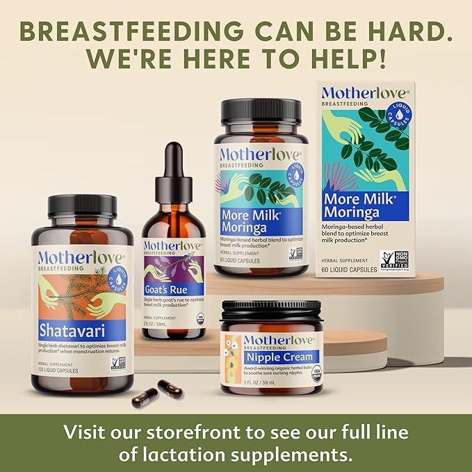 Motherlove More Milk Plus (120 Capsule Value Size) Fenugreek-Based Lactation Supplement to Support Breast Milk Supply—Non-GMO, Organic Herbs, Vegan, Kosher, Soy-Free