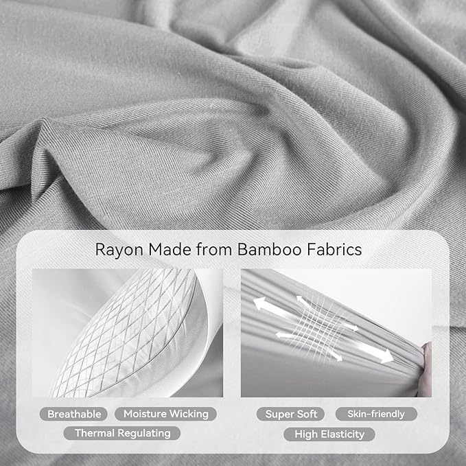 Rayon Made From Bamboo Sleep Sack 3t-4t 0.5 Tog Ultra Soft Summer Toddler Sleep Sack 36-48 Months with Feet 2-Way Zipper Lightweight Baby Sleeping Bag with Legs Thin Baby Wearable Blanket-Gray