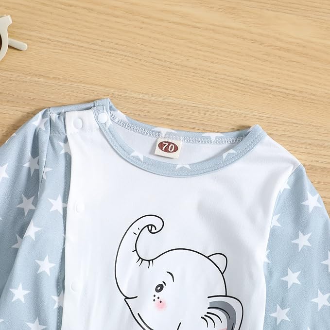 Cute Giraffe + Zebra With Floral Print Long Sleeve Baby Girl Clothes White Jumpsuit For Baby One-Piece Romper