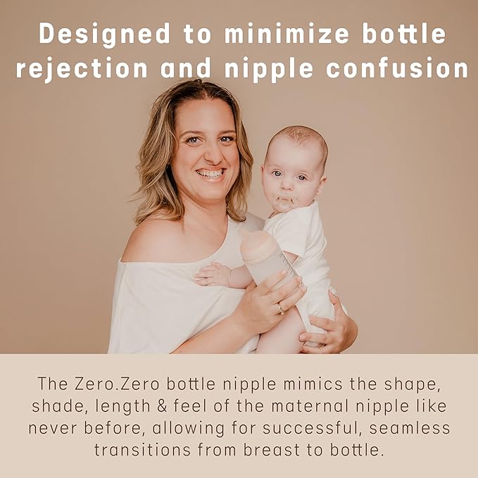Suavinex Zero.Zero Adaptable Flow Asymmetrical Silicone Nipple, 2 Pack (0m+), Medium