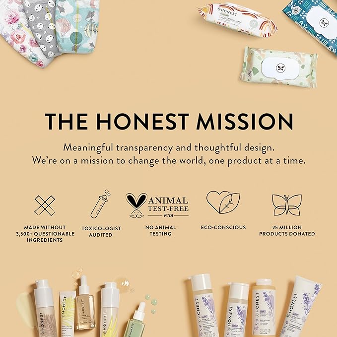 The Honest Company 2-in-1 Cleansing Shampoo and Body Wash and Face and Body Lotion Bundle Gentle for Baby Naturally Derived Sweet Almond Nourish 18.5 fl oz