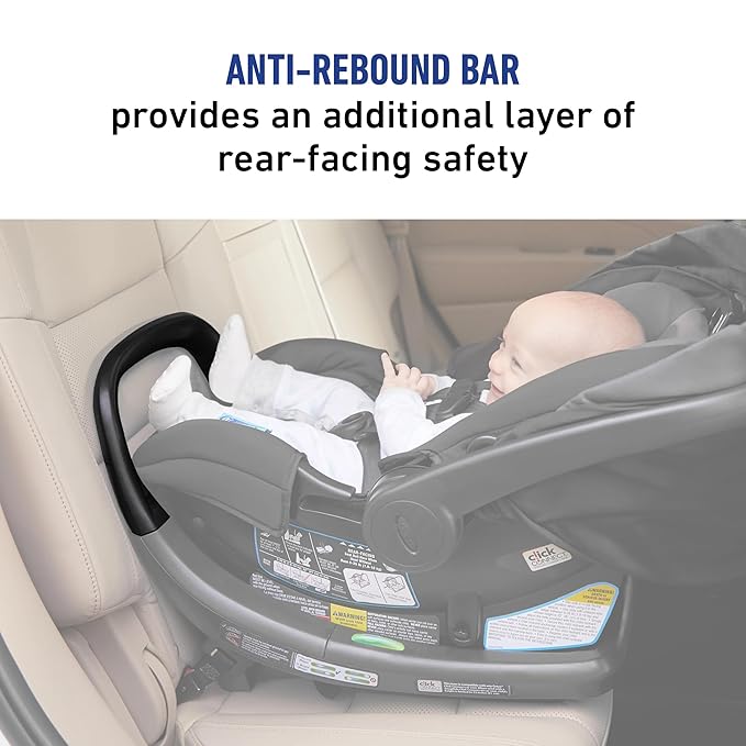 Graco SnugRide SnugFit LX Infant Car Seat, Baby Car Seat with Anti-Rebound Bar for Extra Safety, SnugLock Easy Install Carseat, 1-Hand Adjustable Handle, No-Rethread Harness, Baby Essentials, Pierce