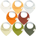 8-Pack Organic Baby Bandana Bibs for Boys, Girls - Super Absorbent Triangle Baby Bibs for Drooling and Teething Infant, 100% Cotton Extra Soft for Newborn, Infant 0-36 Months (Sahara)