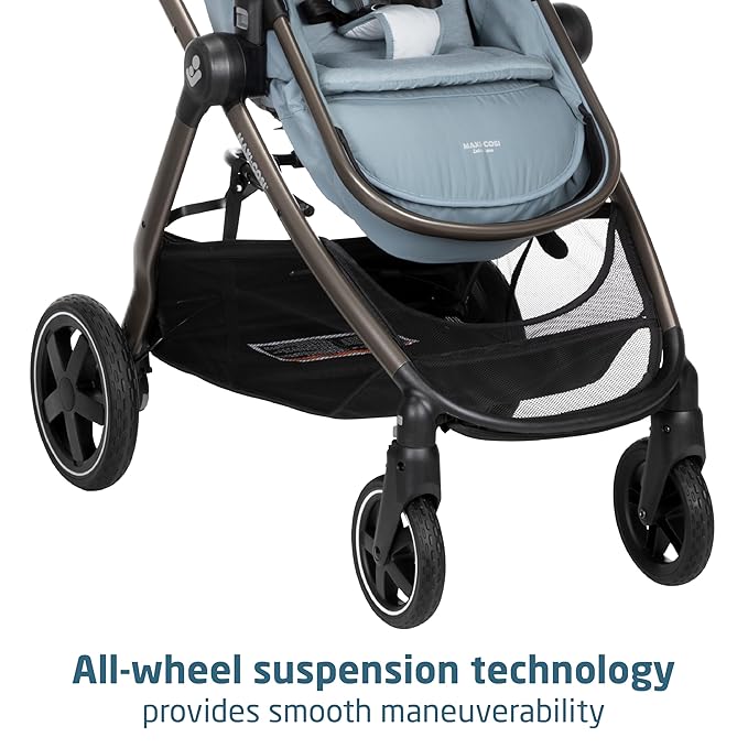 Maxi-Cosi Zelia™ Luxe 5-in-1 Modular - Baby Travel System Car Seat and Stroller, Infant Car Seat and Stroller Combo, Baby Car Seat and Stroller Combo in New Hope Grey
