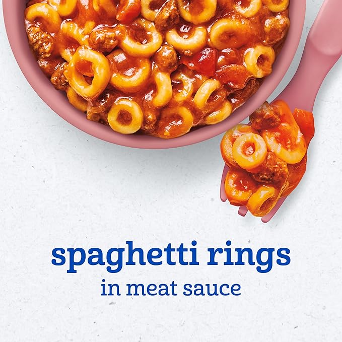 Gerber Toddler Food, Spaghetti Rings in Meat Sauce, Mealtime for Toddler, 6PK