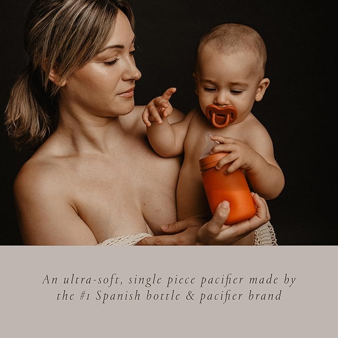 Color Essence SX PRO Silicone Baby Pacifier 1Pk, Made with 100% Soft Silicone, Baby Essentials Perfect for Breastfeeding Babies, Designed in Spain, 0-6 Mths, Immensity Blue